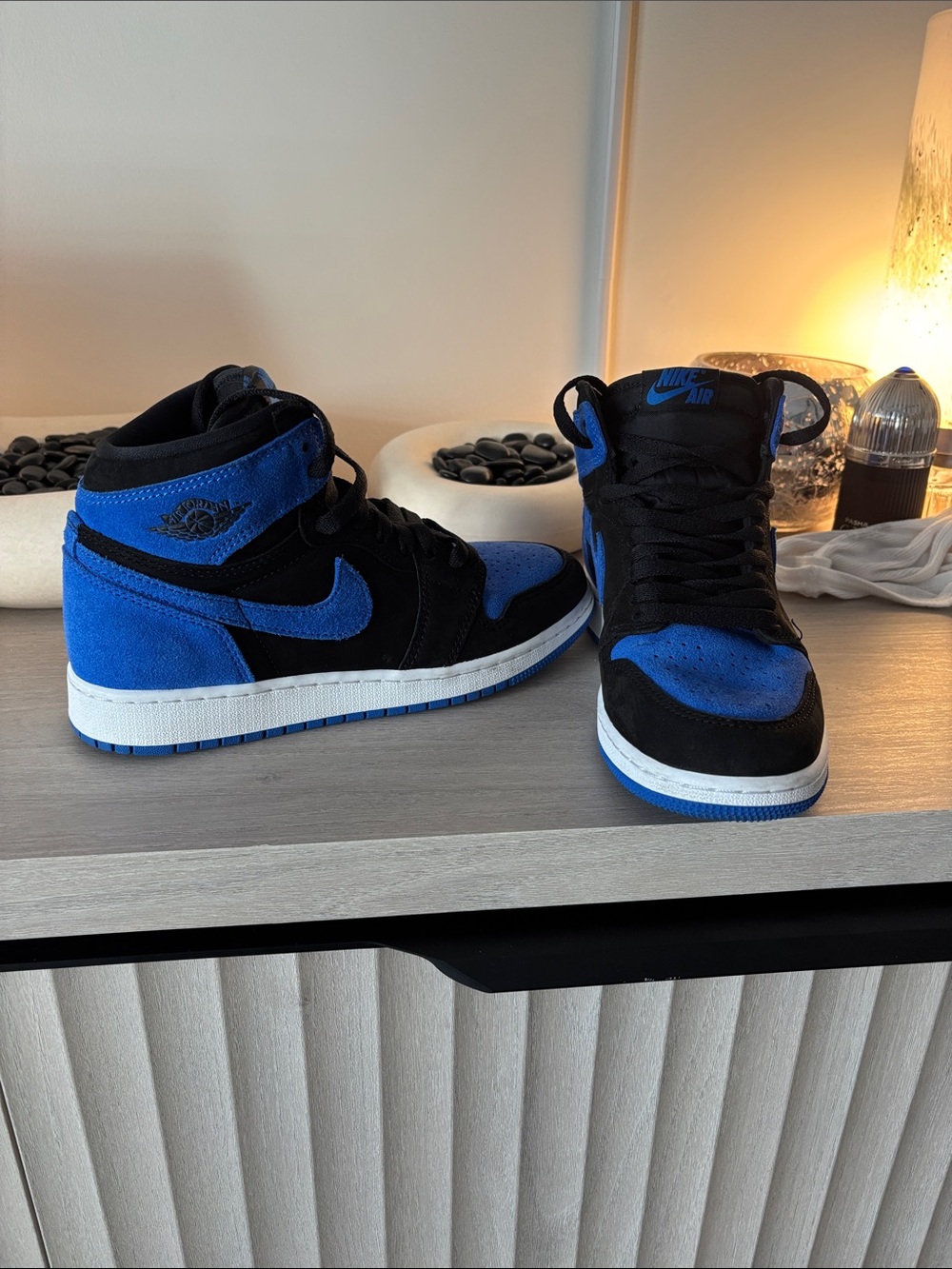 Nike Black & Royal Blue High-Top Sneakers